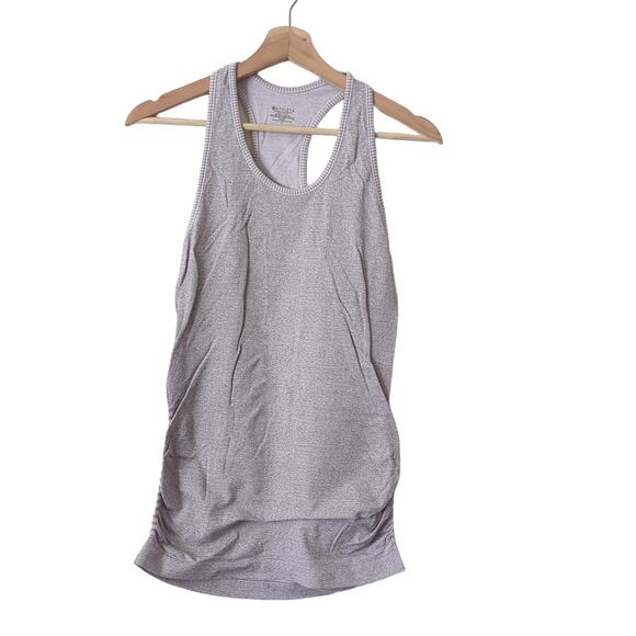Athleta Women's Tank Top Speedlight Texture Size Small Lilac Seamless Racerback - Picture 2 of 7